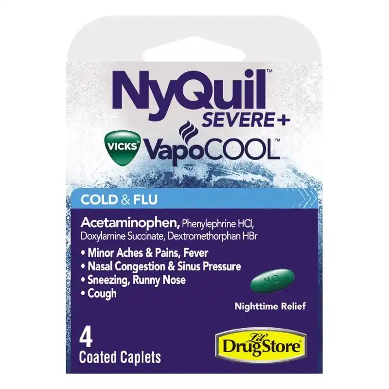 Nyquil Vapocool Green Cold & Flu Relief 4 Piece Set