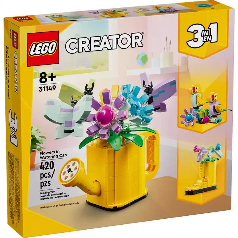 Lego Creator Creator Flowers In Watering Can Multicolor 420 Pc