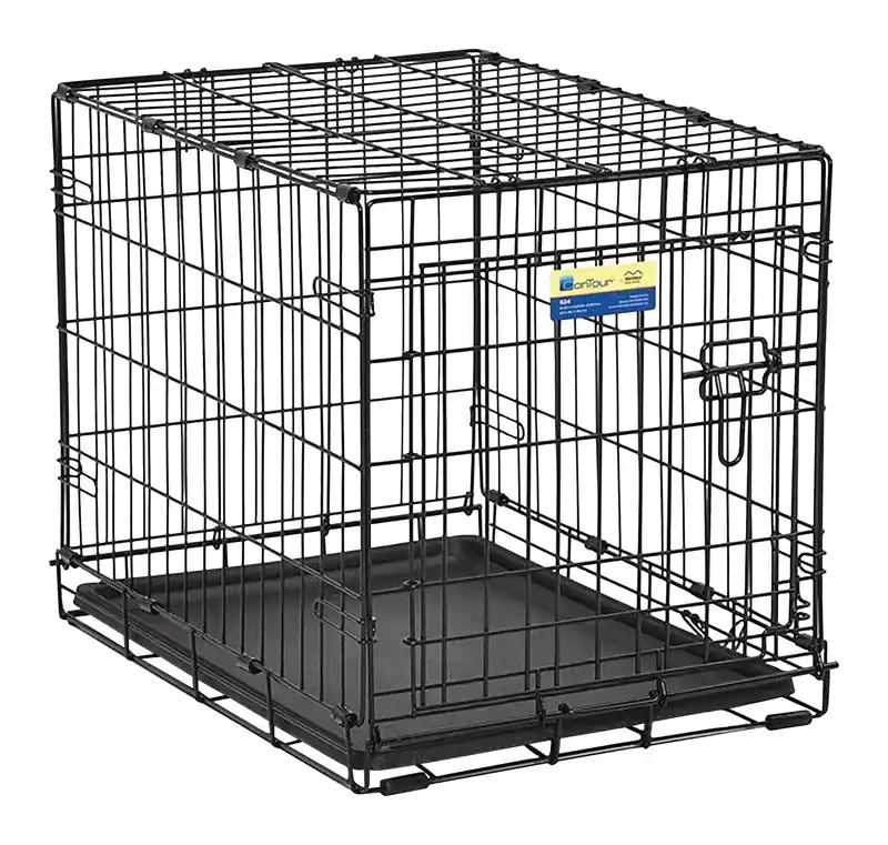 Small Steel Dog Crate Black 20 In. H X 18 In. W X 24 In. D