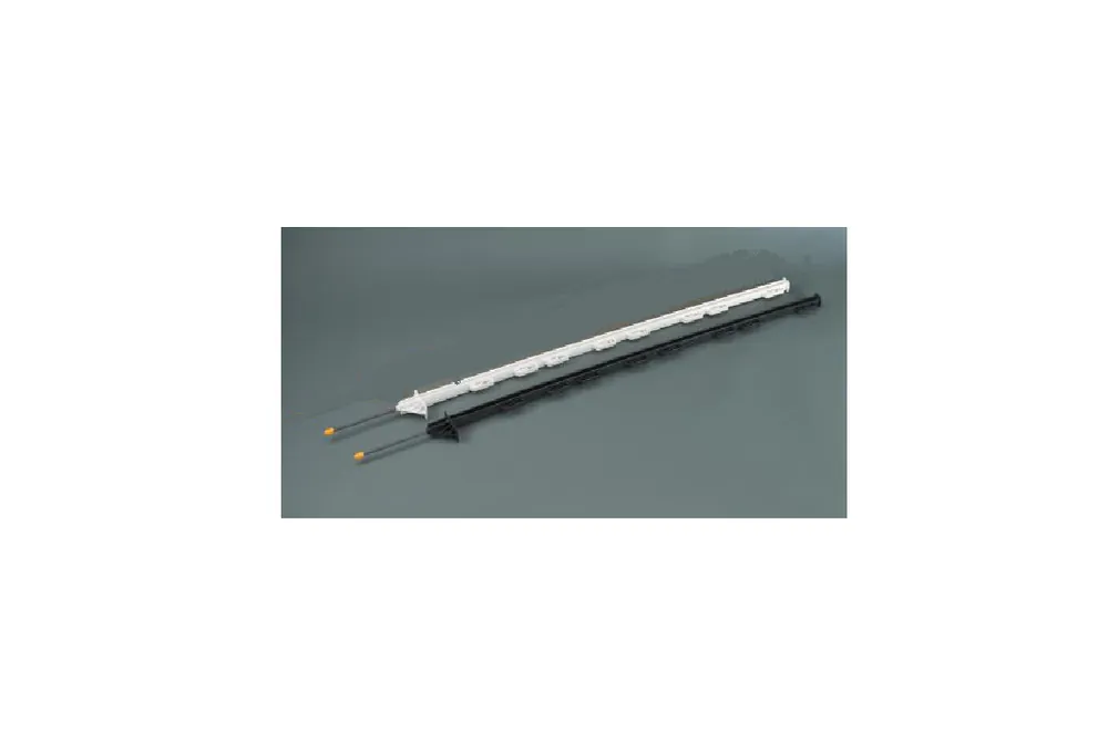 Electric Fence Post, Self-insulating, 8 Holders, Black Poly, 48 In.