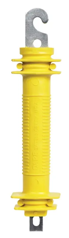 Electric Fence Gate Handle, Spring, Yellow Rubber