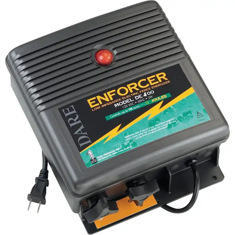 Electric Fence Energizer, 100-acre, Plug-in