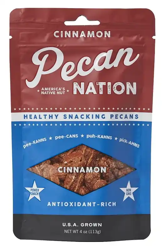 Pecan Nation Cinnamon Pecans 4 Oz Pouch