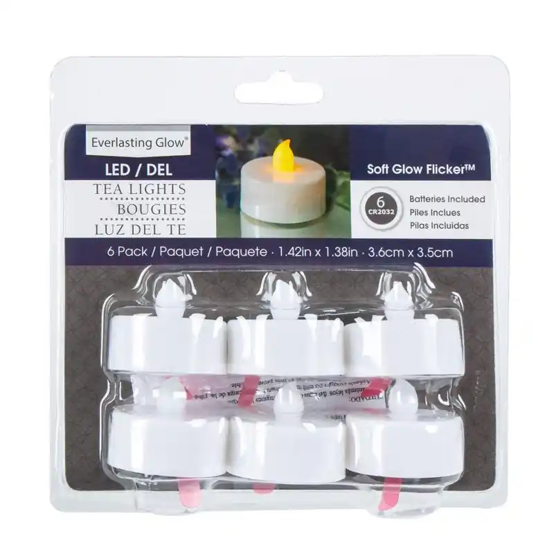 Gerson White Unscented Scent Tealight Flameless Flickering Candle