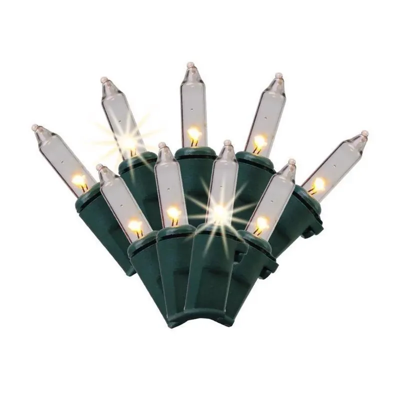 Classic 105‑led Warm White T5 Christmas String Lights – 26 ft Plug‑in