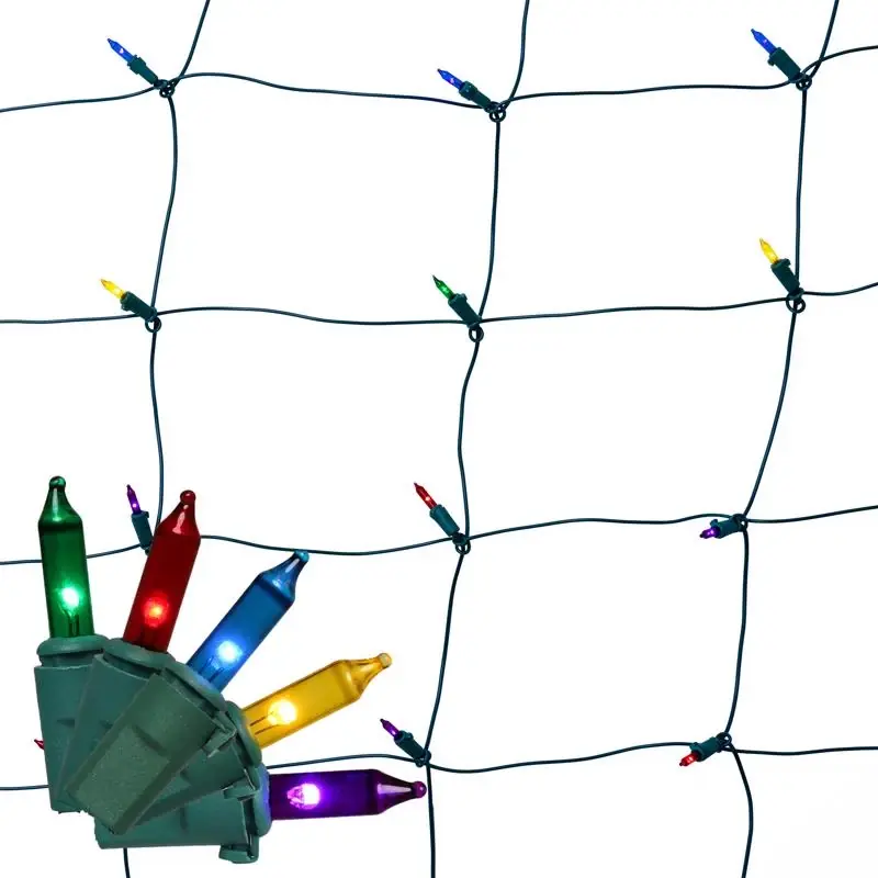 Classic Led T5 Multicolored 100 Ct Net Christmas Lights 4 Ft.