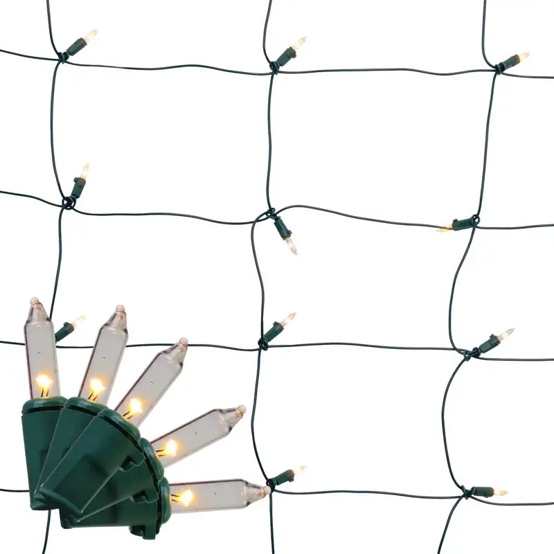 Classic Led T5 Warm White 100 Ct Net Christmas Lights 4 Ft.