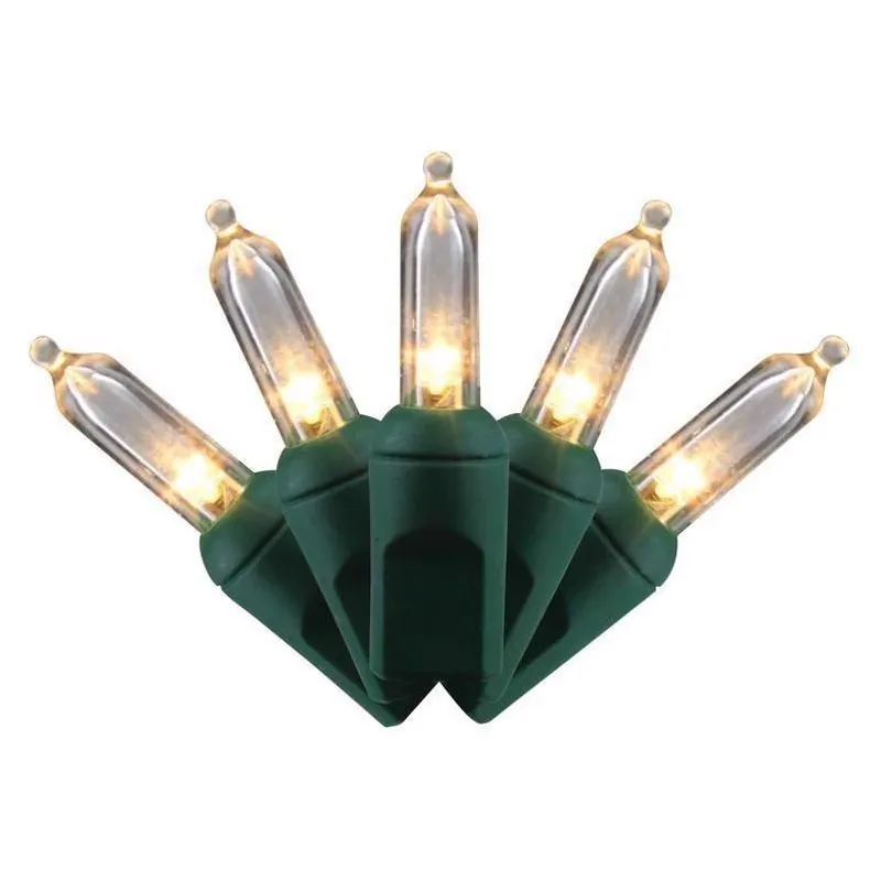 Warm White Led T5 50‑piece Holiday String Lights – Plug‑in