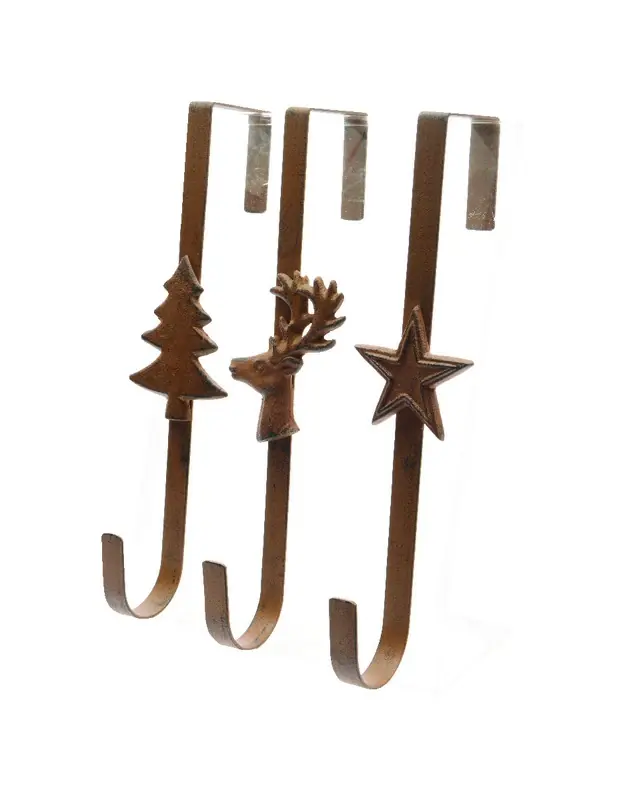 10 In. Star, Deer And Tree Wreath Hanger 1 Pk