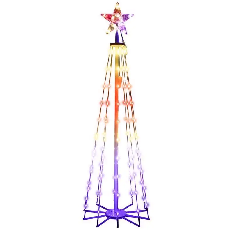 Platinum Brilliant Led Rgbw Straight Frame Tree 4 Ft Yard Decor