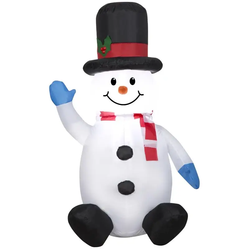 48 Inch Christmas Inflatable Snowman With Tall Top Hat