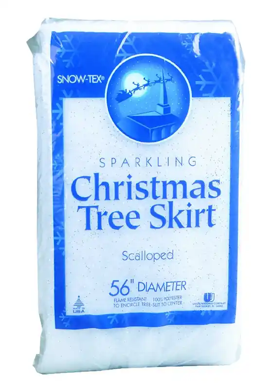 White Sparkling Snow Tree Skirt 2 In.