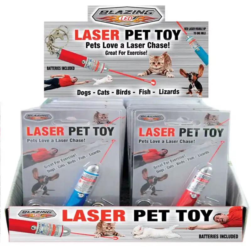 Led Flashlight Keychain With Laser