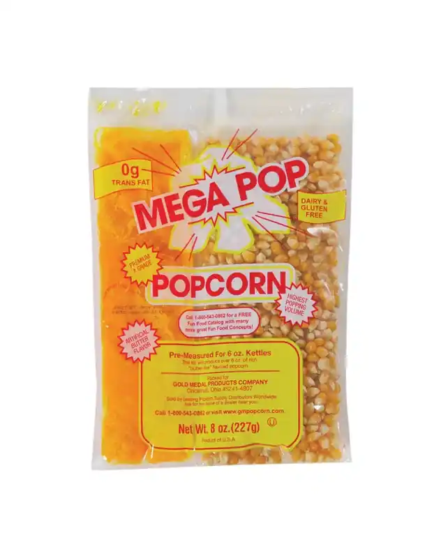 Mega Pop Butter Corn/oil/salt Kits 8 Oz Pouch