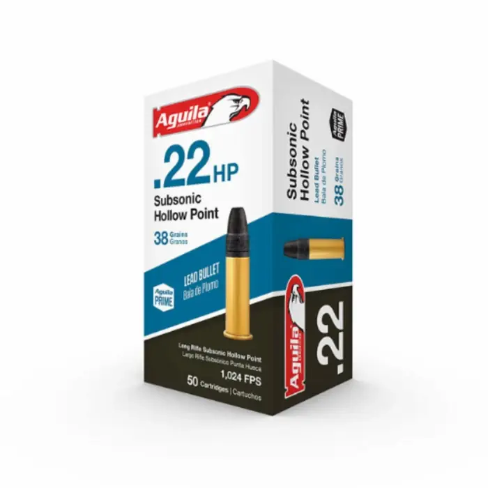 0.22 Long Rifle Subsonic Hollow Point Ammunition, 38 Grain, 50 Rounds
