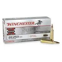 Super-x .22-250 Remington 55 Grain Rifle Ammunition - 20 Rounds