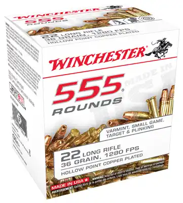 .22 Long Rifle 36 Grain Hollow Point Ammunition - 555 Rounds