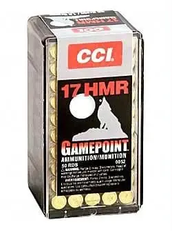 17 Hmr Small Game Rimfire Ammunition - 20 Grain - 50 Rounds