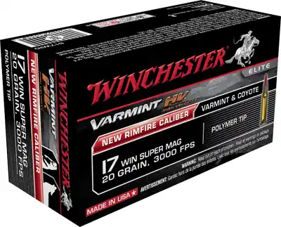 Varmint Hv 17 Win Super Magnum Rimfire Ammunition, 20-grain, 50-rounds