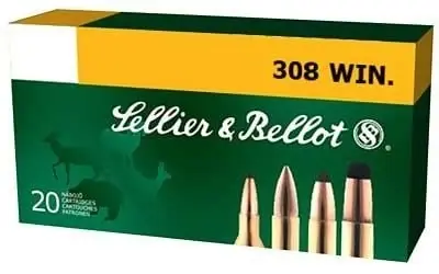 .308 Winchester 147 Grain Full Metal Jacket Centerfire Rifle Ammo - 20 Rounds
