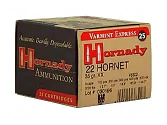 Varmint Express .22 Hornet V-max 35 Grain Ammunition - 25 Rounds