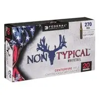 Non-typical .270 Winchester Soft Point 130 Grain Ammunition 20 Rounds