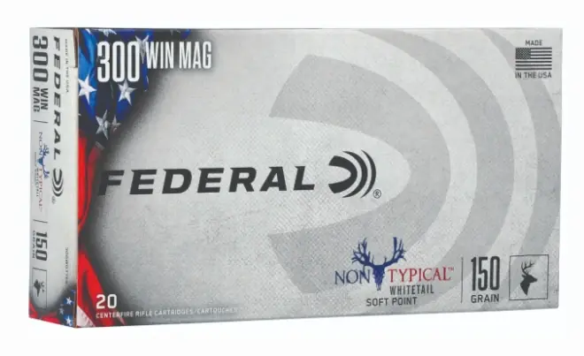 Non-typical Whitetail 300 Winchester Magnum 150 Grain Soft Point Ammunition