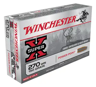 Super-x .270 Winchester 150 Grain Power-point Rifle Ammunition, 20 Rounds