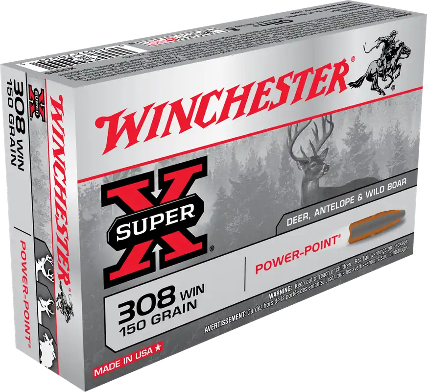 Super X .308 Winchester Centerfire Rifle Ammunition, 150 Grain, 20 Rounds