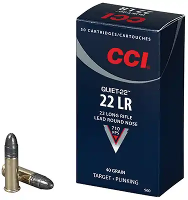 Quiet-22 Rimfire Ammunition Cartridges 50 Round Box Model 250000419