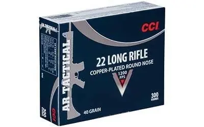 22lr Tactical Copper Plated Lead Round Nose Ammunition, 40 Grain, 300 Rounds