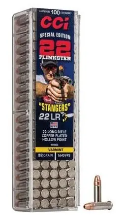 50100cc 22 Long Range Stangers 32 Grain Copper Plated Hollow Point - 100 Round Box