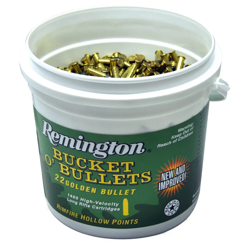 Bucket O‘ Bullets .22 Lr Rimfire Ammo, 1400 Rounds, 36 Grain