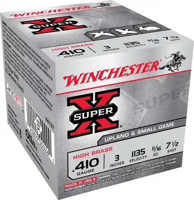 Super-x Small Game Shotshell, .410 Gauge, 3-inch, 25-rounds