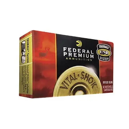 12 Gauge 2-3/4 Inch 1 Ounce Slug Ammunition - 5 Rounds