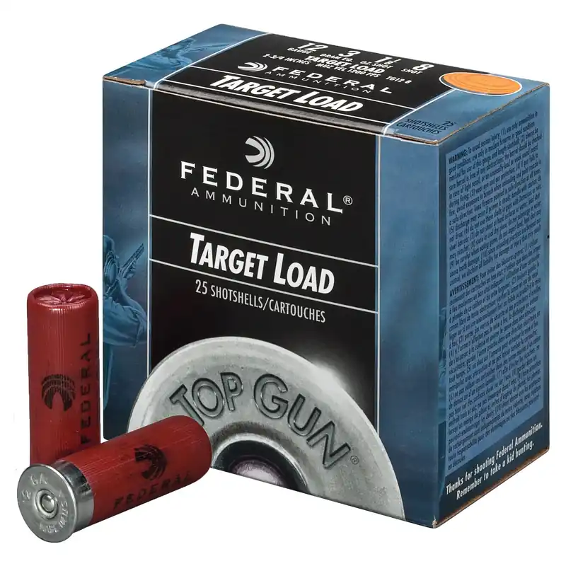 Top Gun 12 Gauge 2-3/4" 8 Shotgun Ammunition - 25 Rounds