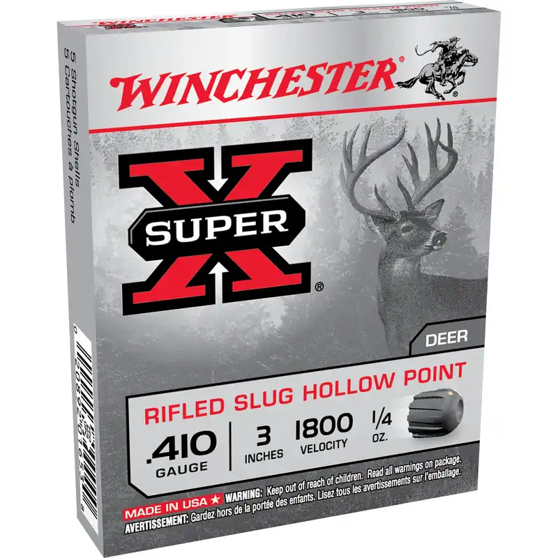 Super-x Rifled Slug, .410 Bore, 3-inch, 5-round Pack