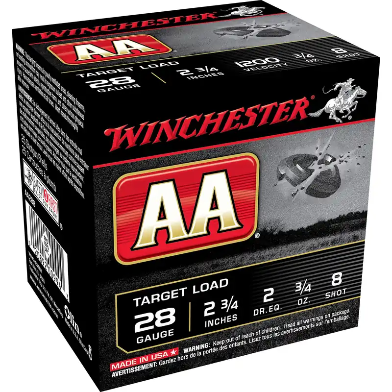 Aa288 28 Gauge Shotshells - 2.75 In. 3/4 Oz. 8 Shot, 25 Rounds