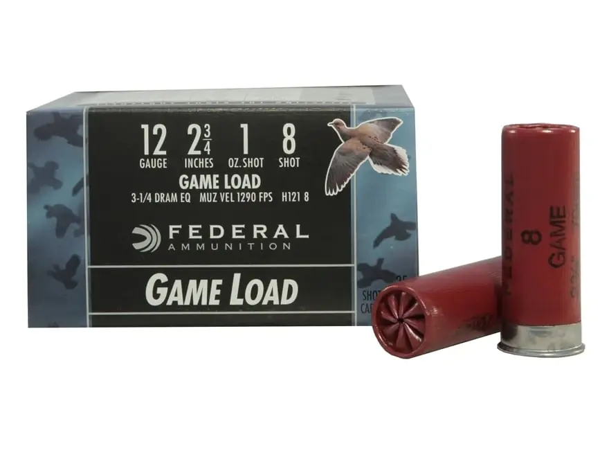 Game Load 12 Gauge 2 3/4" 8 Shotshells - 25 Rounds