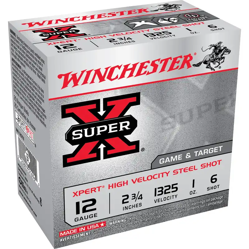 Xpert High Velocity Steel Shot, 12-gauge, 2.75-inch, 6 Shot, 25-rounds