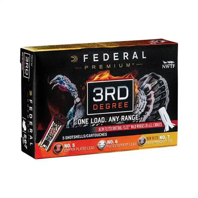 3rd Degree Shotshells, 12 Gauge, 3 Inch, 1-3/4 Ounce, 1250 Feet Per Second