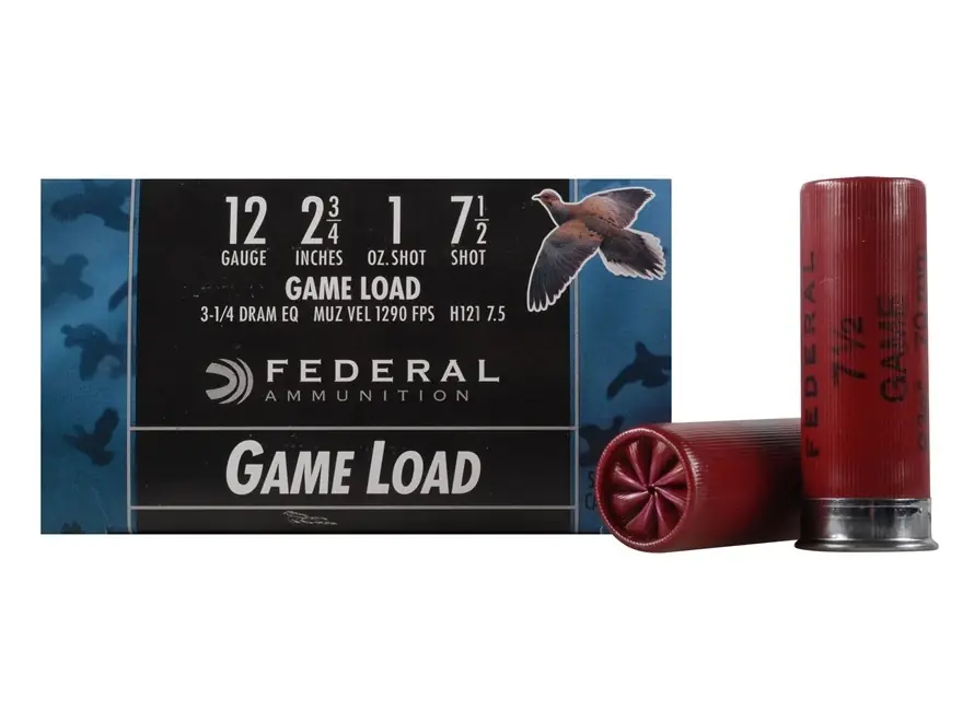 Game Load 12 Gauge 2.75" No. 7.5 Shotshells - 25 Rounds