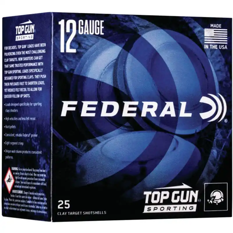 Fed Top Gun Sporting 12 Gauge 2 3/4" 7.5 Shot 25 Round Box