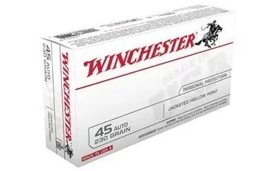Usa .45 Acp 230 Grain Jacketed Hollow Point Ammunition 50 Rounds