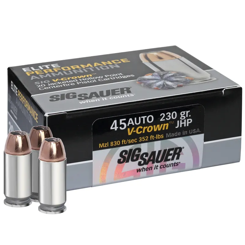 Elite V-crown .45 Acp Handgun Ammunition - 230 Grain - 20 Rounds