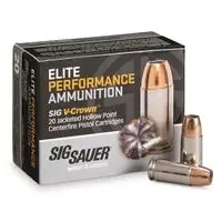 Elite Performance V-crown Handgun Ammunition - 9mm Luger, 147 Grain, 20 Rounds