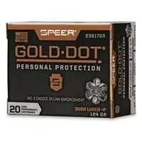 Gold Dot 9mm+p Gdhp 124 Grain Ammunition - 20 Rounds