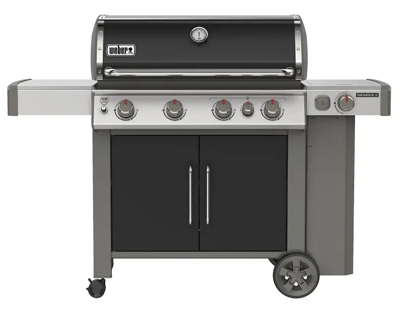 Genesis Ii E-435 4-burner Lp Gas Grill, 48,000-btus + Side & Sear Burners, Black