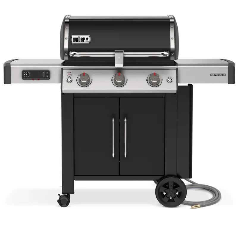 Genesis Ii Ex-315 Natural Gas Smart Grill, 3 Burners, Black