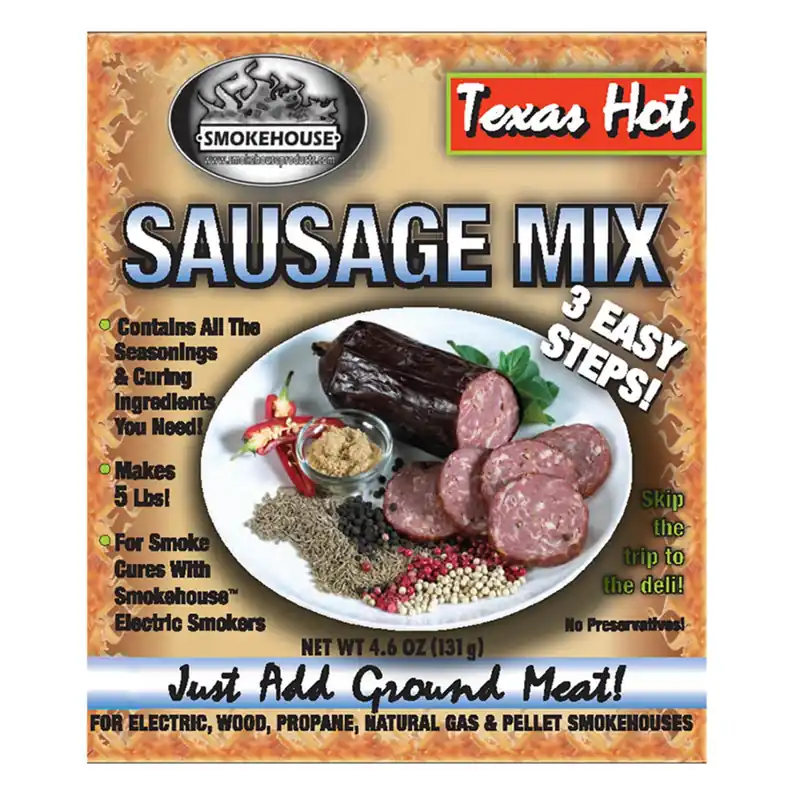 Smokehouse Texas Hot Sausage Mix 4.6 Oz - Perfect For Electric Smokehouses